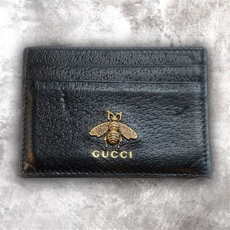 gucci bee card holder replica|gucci animalier card holder.